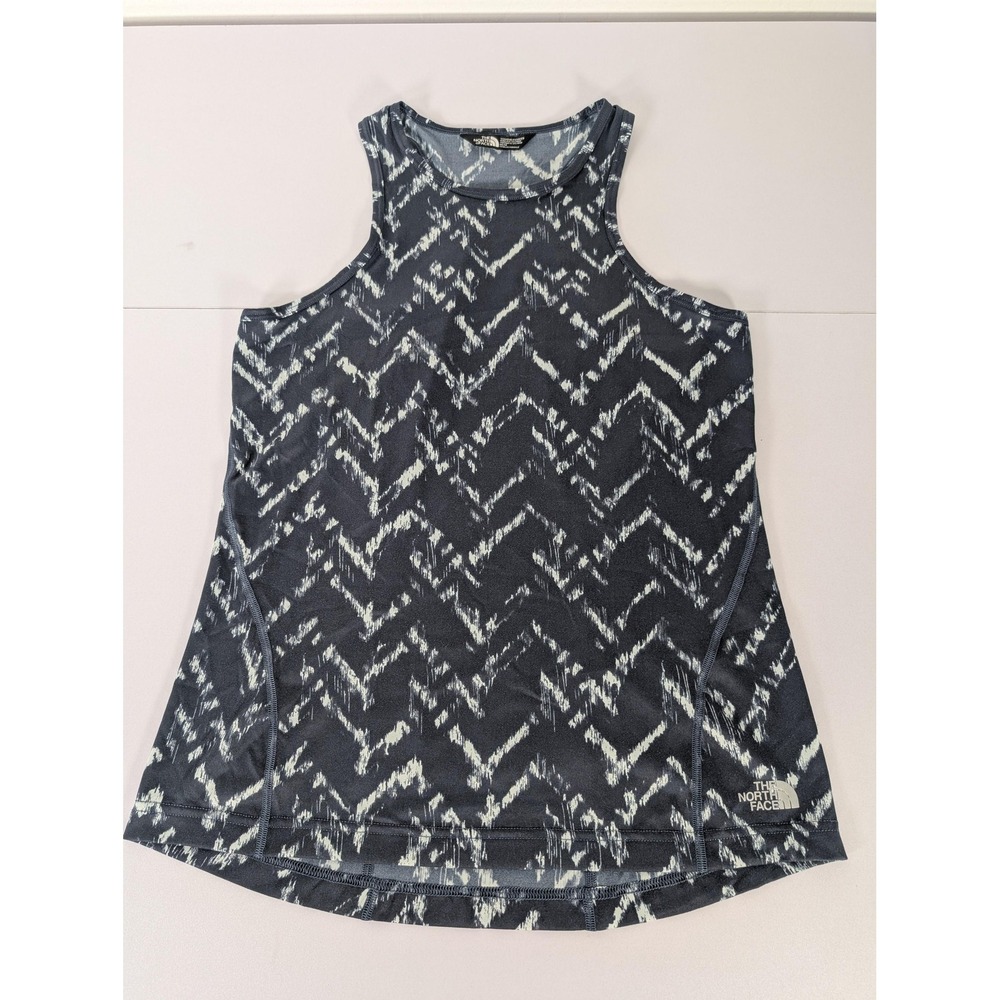 North Face Tank Top Womens Medium Black White FlashDry Sleeveless Athletic Shirt